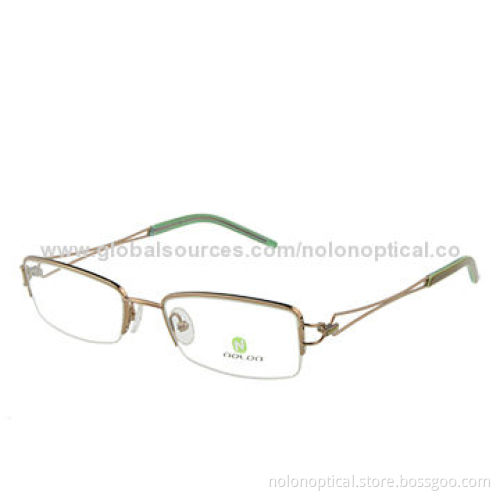 Concision Gold Color Half Rim Eyeglasses with CE and FDA Certificates
